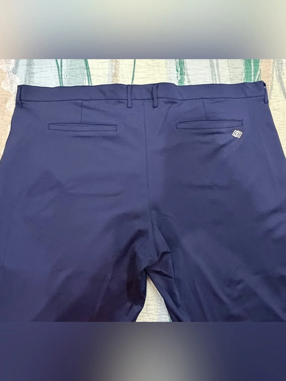 ZELOS Men's Navy Flat-Front Performance Pants